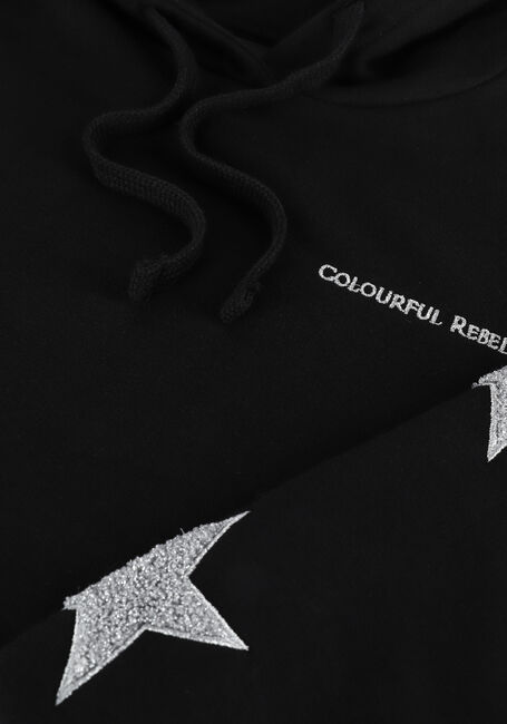 Zwarte COLOURFUL REBEL Sweater STAR TOWELLING OVERSIZED HOODI - large