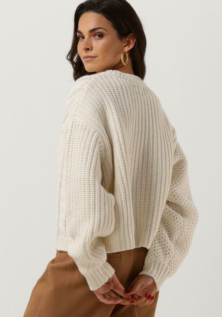 Witte ENVII Trui ENBLANCA LS CABEL KNIT 5250 - large