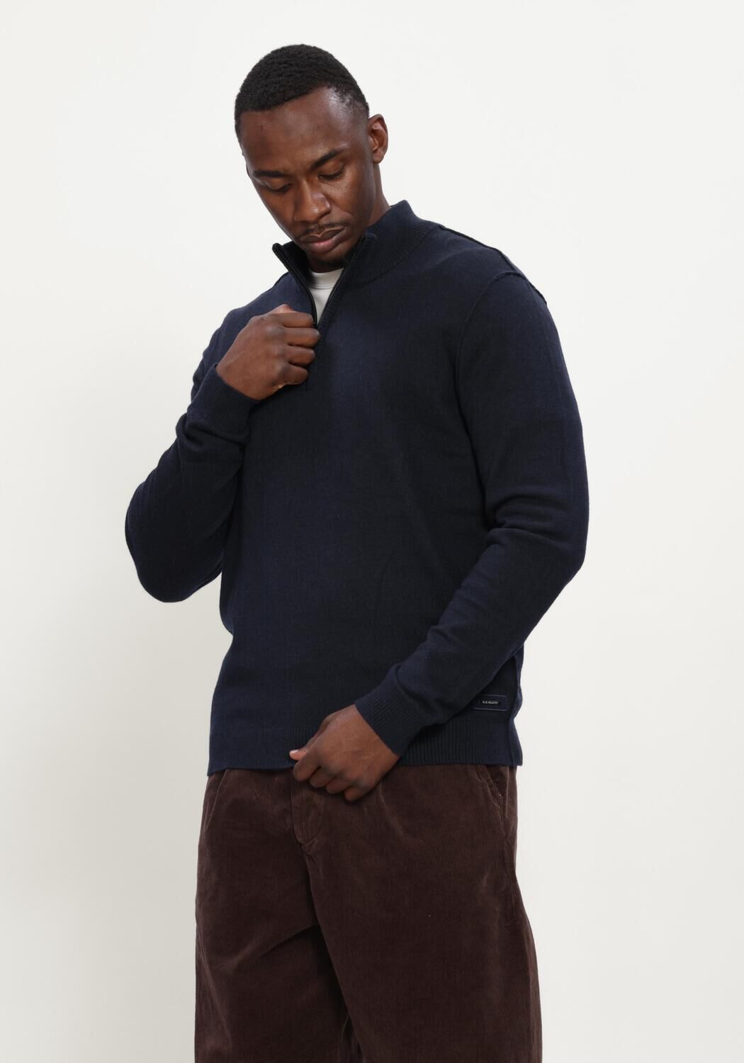 Donkerblauwe BLUE INDUSTRY Trui KNITWEAR - large