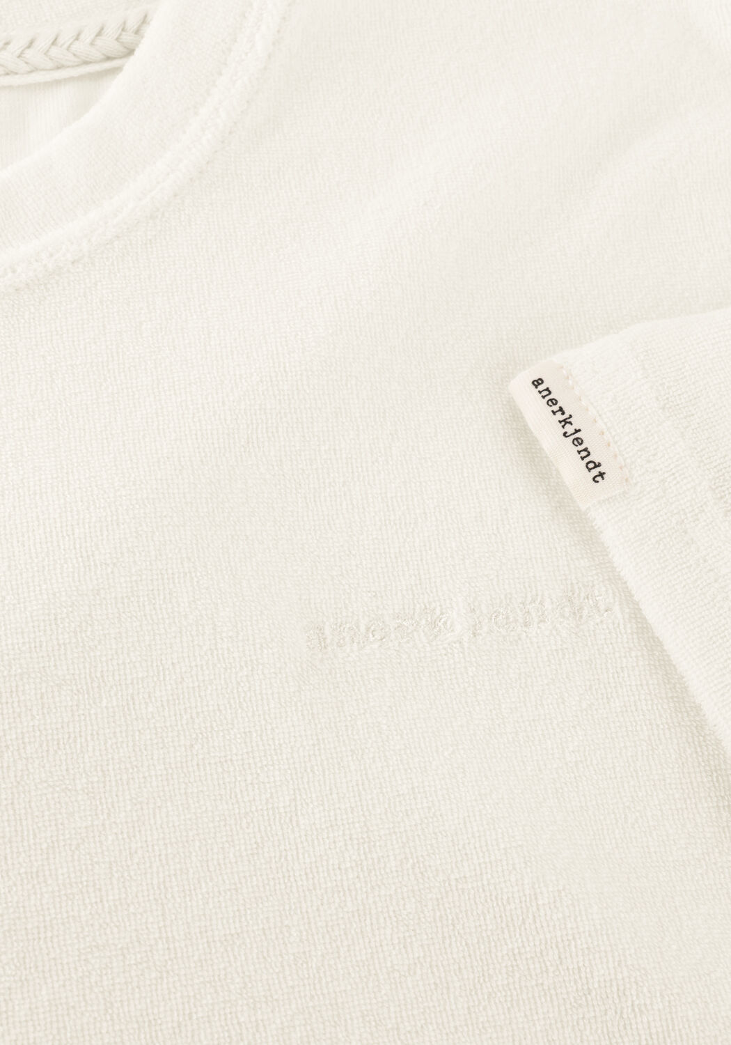 Ecru ANERKJENDT T-shirt AKVILLADS FROTTE T - large