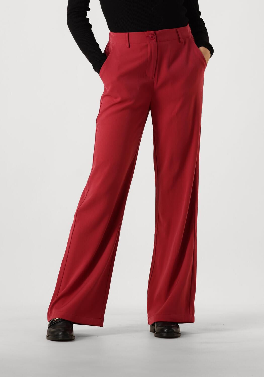 Ydence high waist wide leg pantalon Solange donkerrood