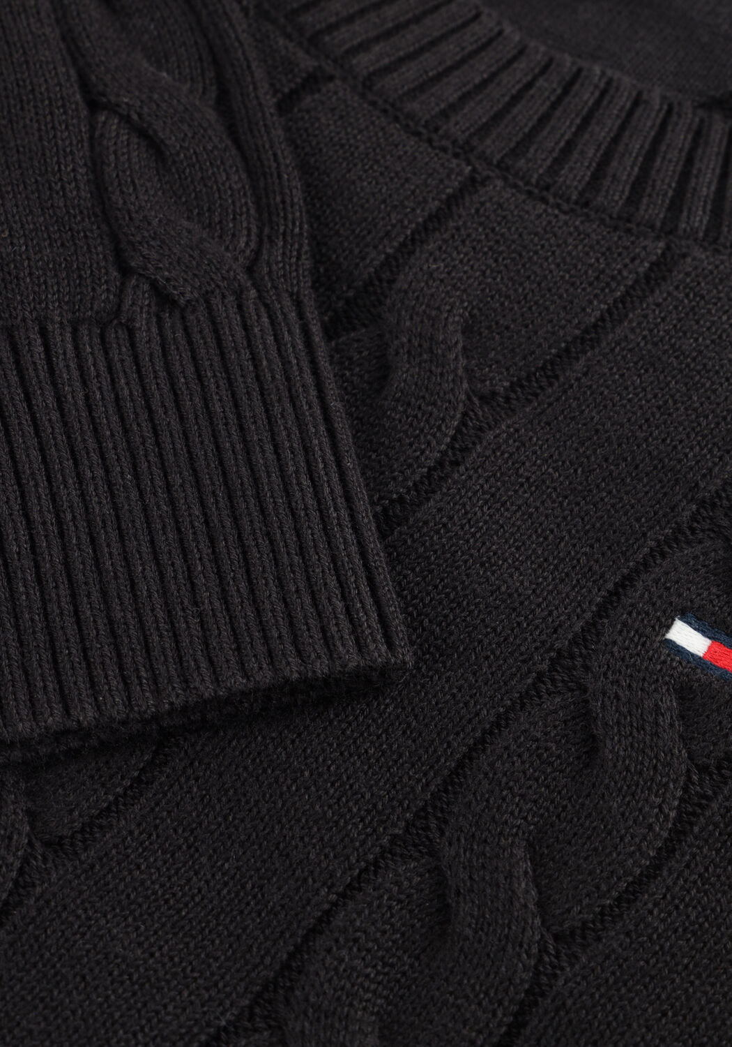 Zwarte TOMMY HILFIGER Trui CABLE SWEATER - large