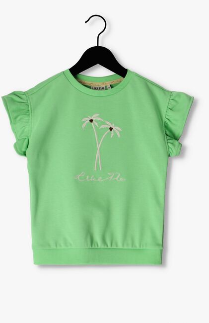 Groene LIKE FLO T-shirt SS SWEATER CROCHET FLOWER - large