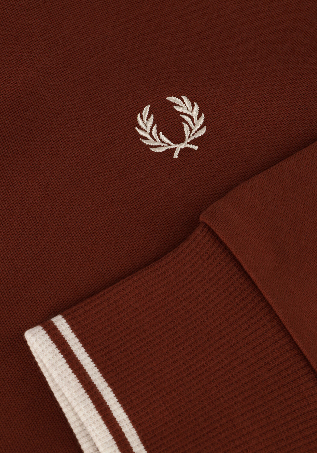 Bruine FRED PERRY Trui CREW NECK SWEATSHIRT - large