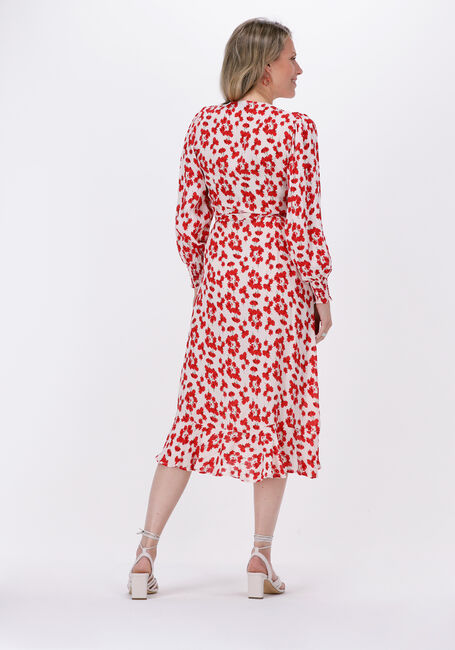 Rode NEO NOIR Midi jurk EVA FADING POPPY DRESS - large