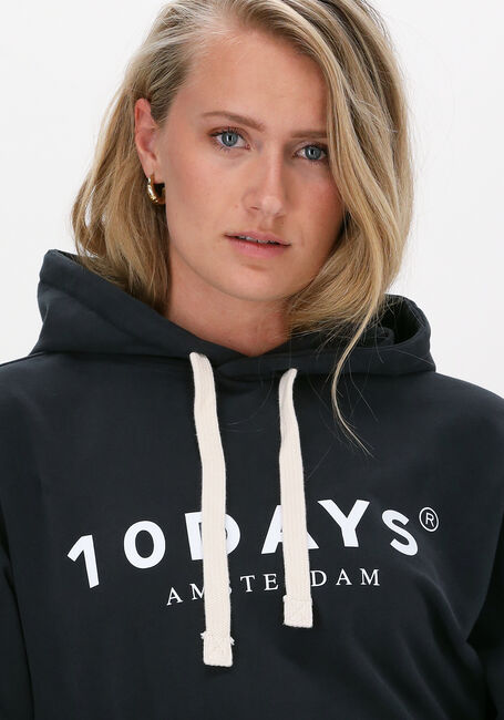 Donkerblauwe 10DAYS Sweater THE HOODIE - large