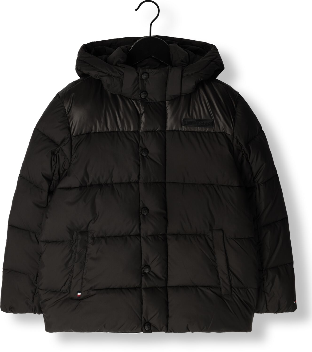 TOMMY HILFIGER Jongens Jassen Contrast Padded Jacket Zwart