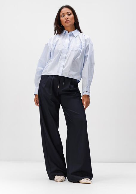 Blauwe HAUTE L'AMITI&Eacute; Blouses SOPHIE STRIPE SHIRT - large