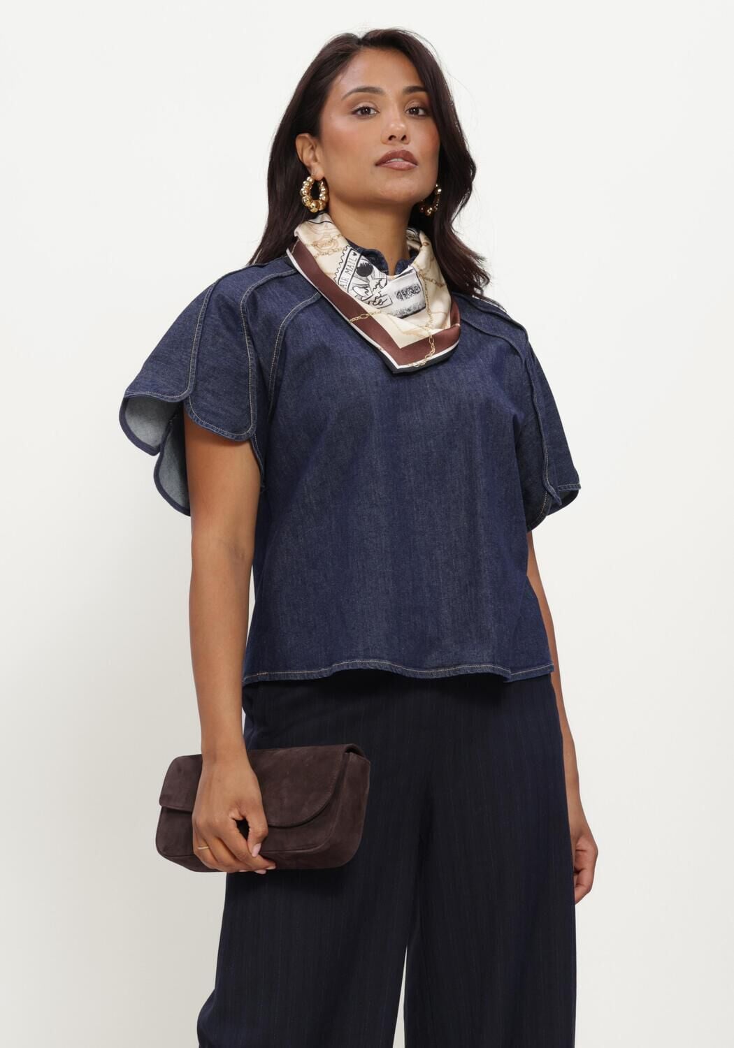 Donkerblauwe CAROLINE BISS Blouses 4615 - large