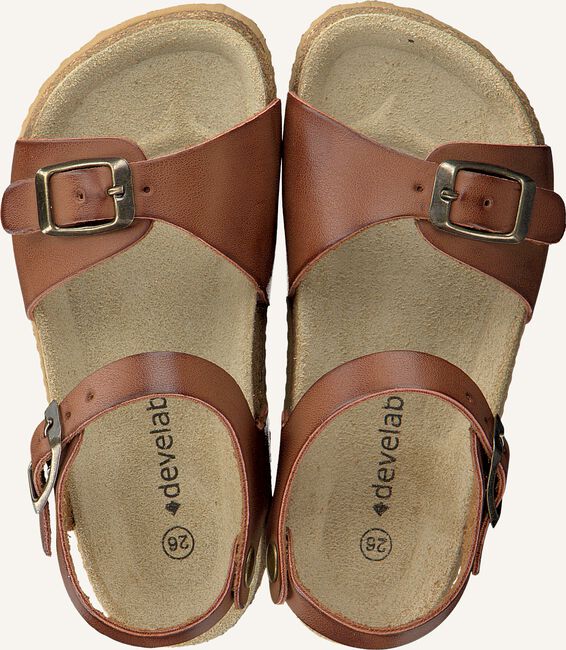 Cognac DEVELAB Platte sandalen 48003 Cognac DEVELAB Platte sandalen 48003 - large