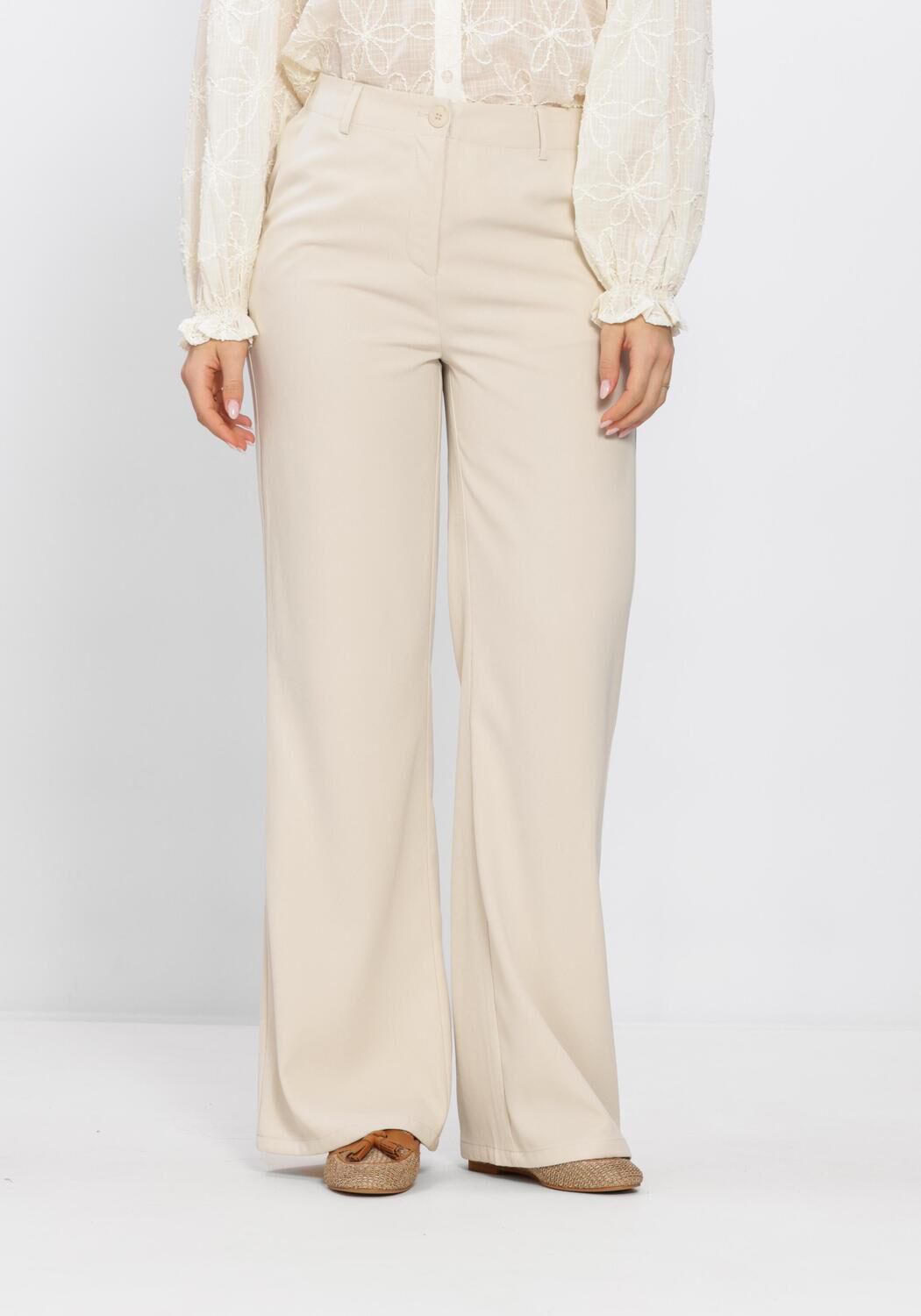 Gebroken wit YDENCE Pantalon PANTS SOLANGE - large