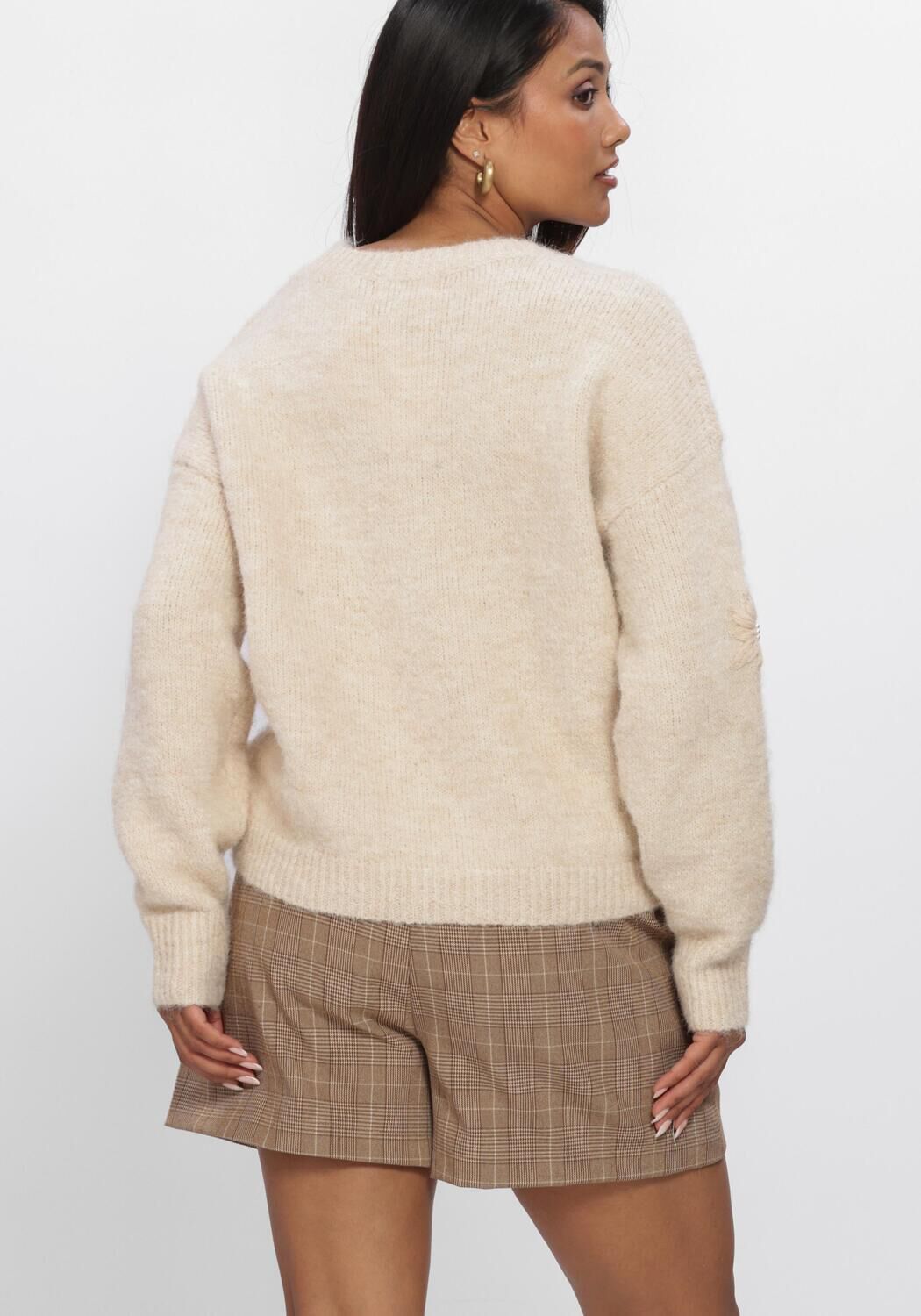 Creme NUKUS Trui KONSTANZA PULLOVER FLOWER - large