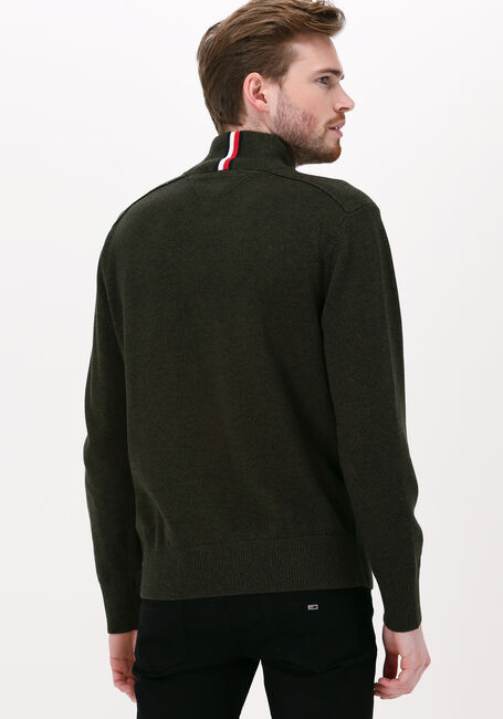 Olijf TOMMY HILFIGER Coltrui MOULINE MOCK NECK - large
