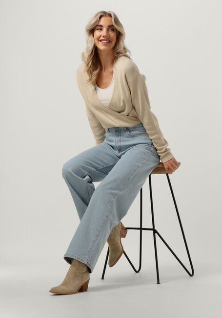 Beige MINUS Trui ALINE WRAP KNIT PULLOVER - large