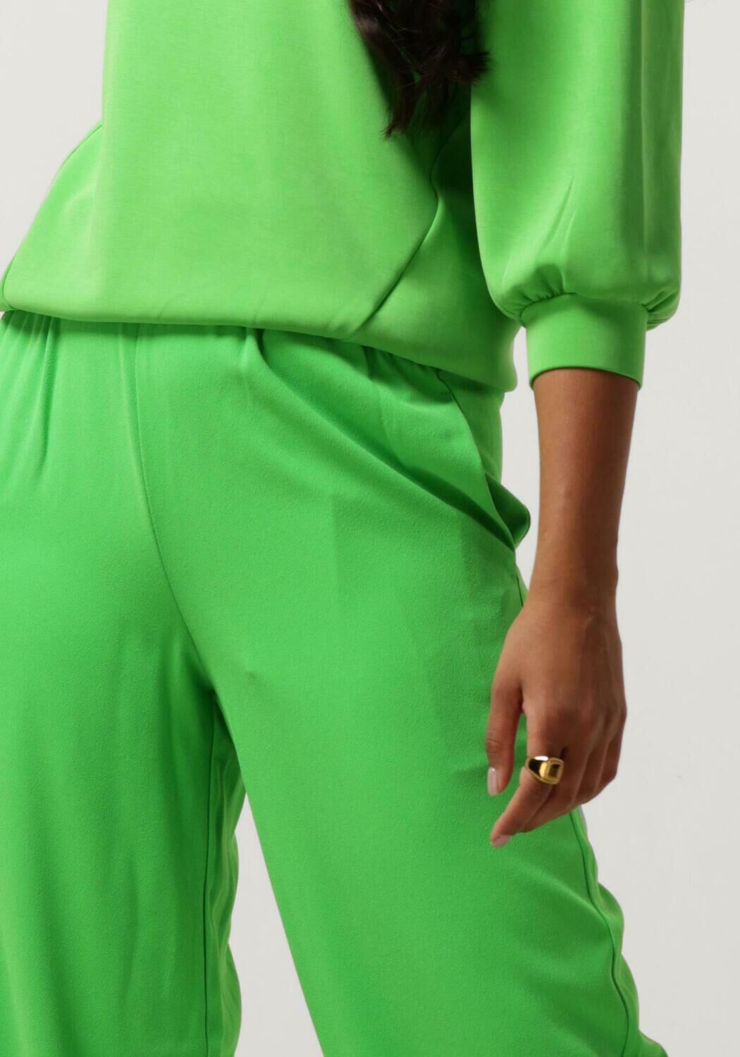 SELECTED FEMME Dames Broeken Slftinni-relaxed Mw Wide Pant N Groen