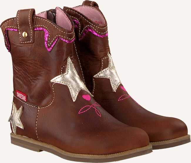 Cognac SHOESME Enkellaarsjes BL8W123 Cognac SHOESME Enkellaarsjes BL8W123 - large