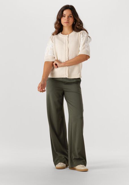 Khaki OBJECT Pantalon OBJLISA WIDE PANT - large