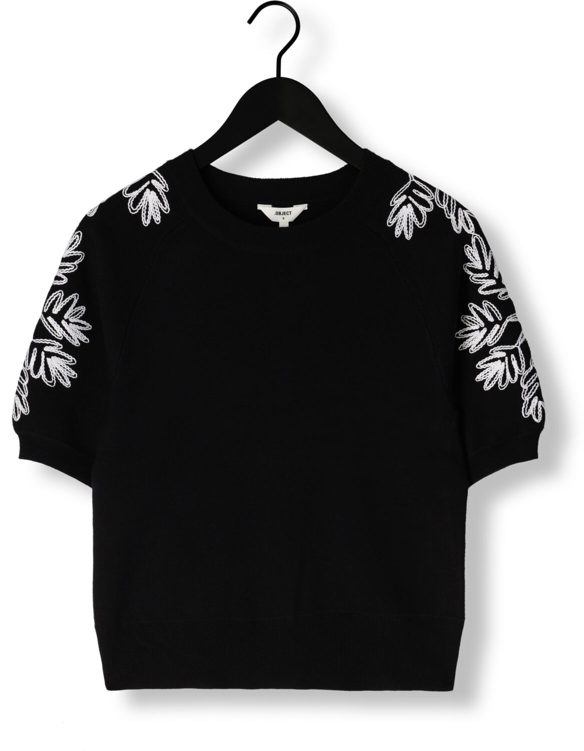 OBJECT Dames Tops & T-shirts Objrashia Knit 2 4 Re Pullover Zwart