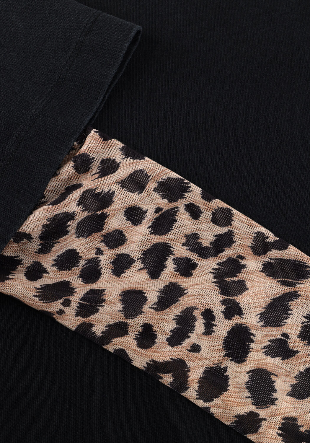 Zwarte CATWALK JUNKIE Trui LOOSE FIT TSHIRT WITH MESH SLEEVES - large