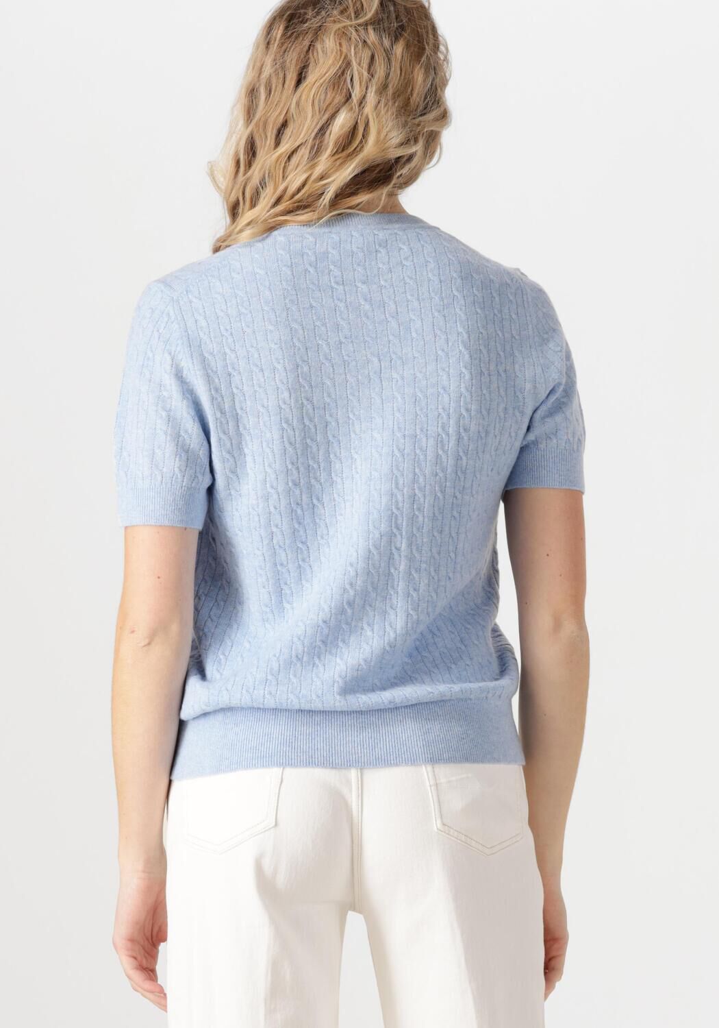 TOMMY HILFIGER Dames Tops & T-shirts Mini Cable C-nk Cardi Ss Blauw