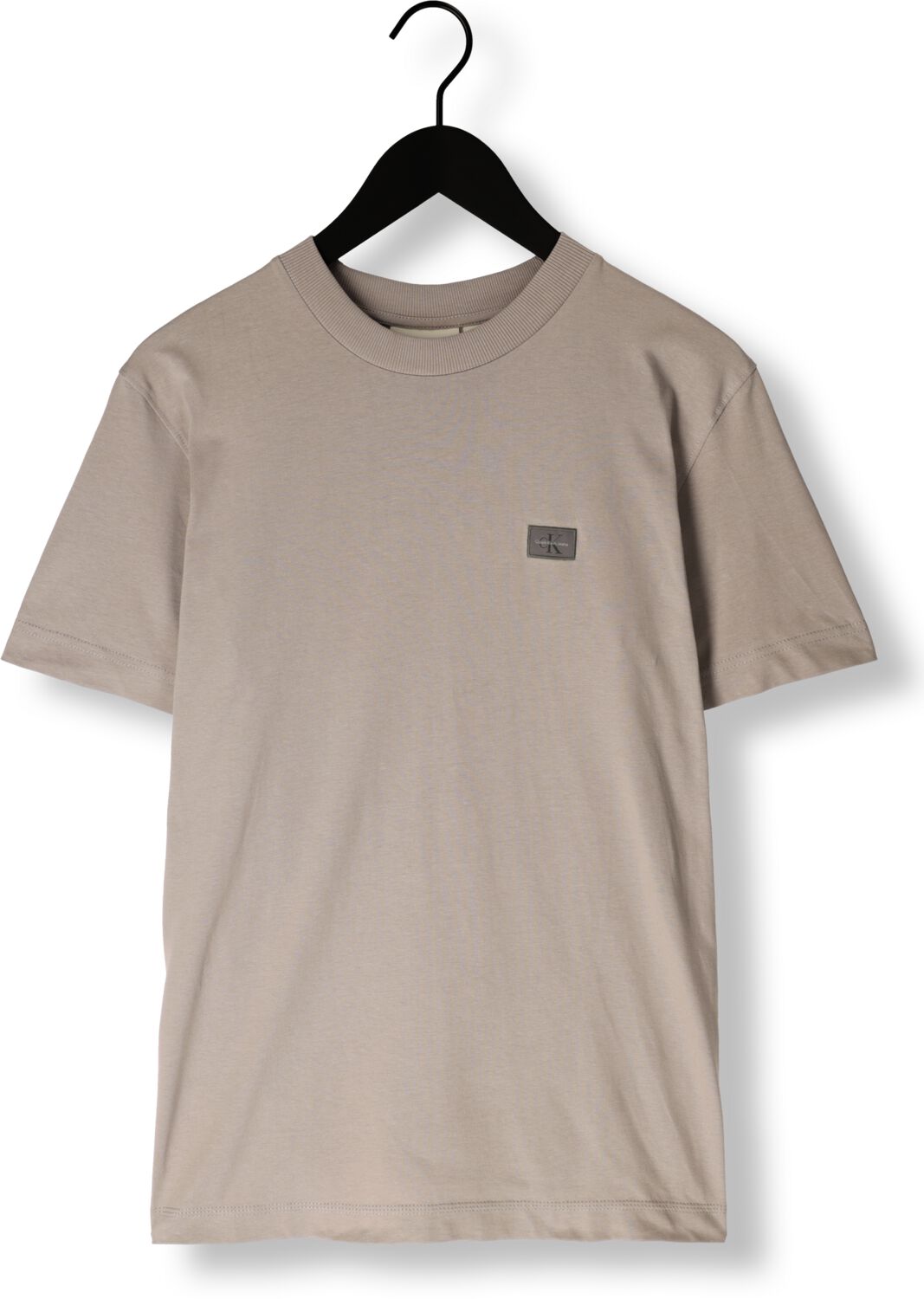 CALVIN KLEIN Heren Polo's & T-shirts Woven Label Regular Tee Beige