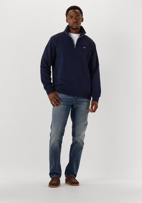 Donkerblauwe LEVI'S Sweater ORIGINAL HM 1/4 ZIP - large
