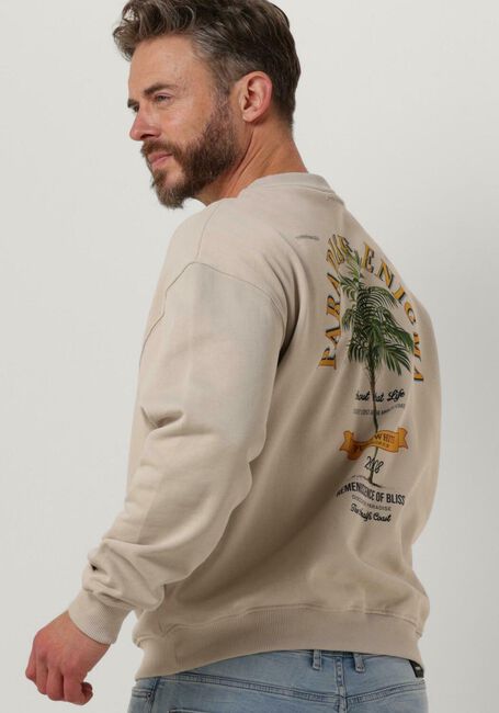 Zand PUREWHITE Trui CREWNECK WITH SMALL LOGO ON CHEST AND BIG BACK PRINT - large
