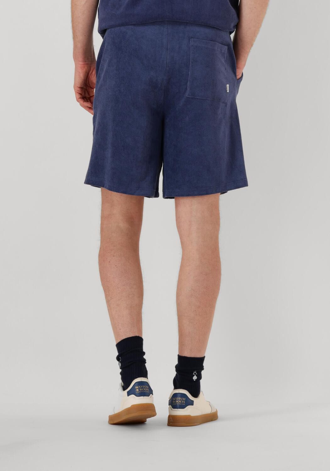 SELECTED HOMME Heren Broeken Slhloose-talon Towel Jersey Shorts Donkerblauw