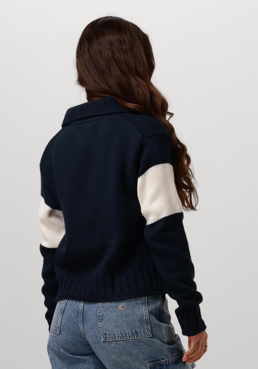 TOMMY JEANS Dames Truien & Vesten Tjw Rwb Flag Rugby Sweater Blauw