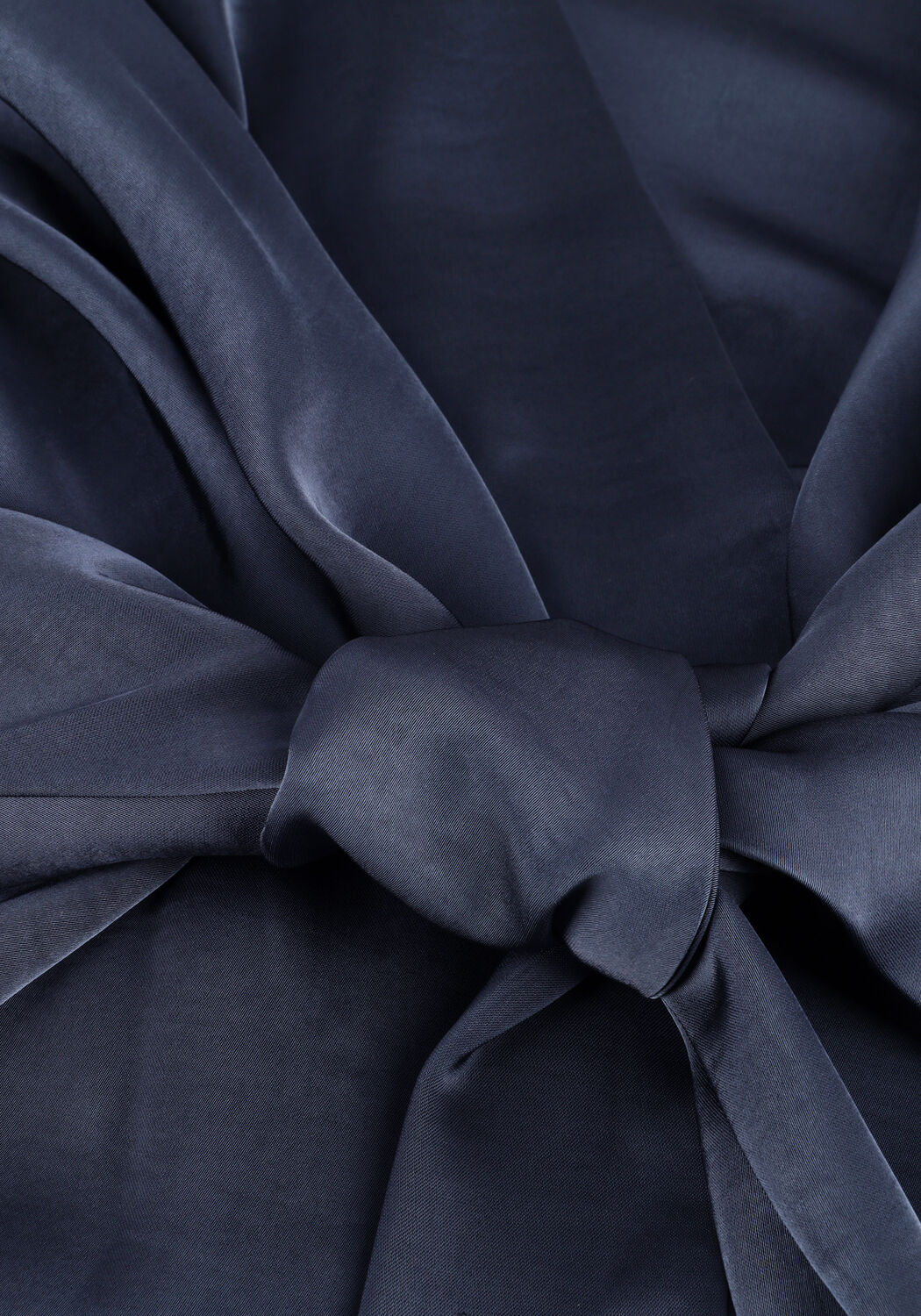 Donkerblauwe NEO NOIR Midi jurk RIMINI HEAVY SATEEN DRESS - large