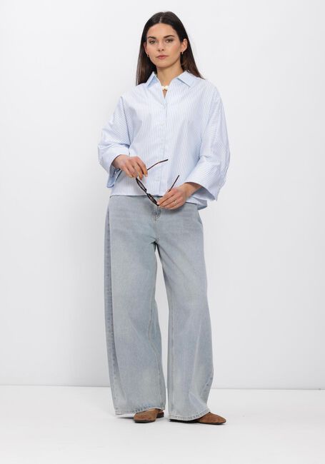 Blauwe SELECTED WOMEN Blouses SLFESTER OVERSIZE 3/4 SHIRT - large