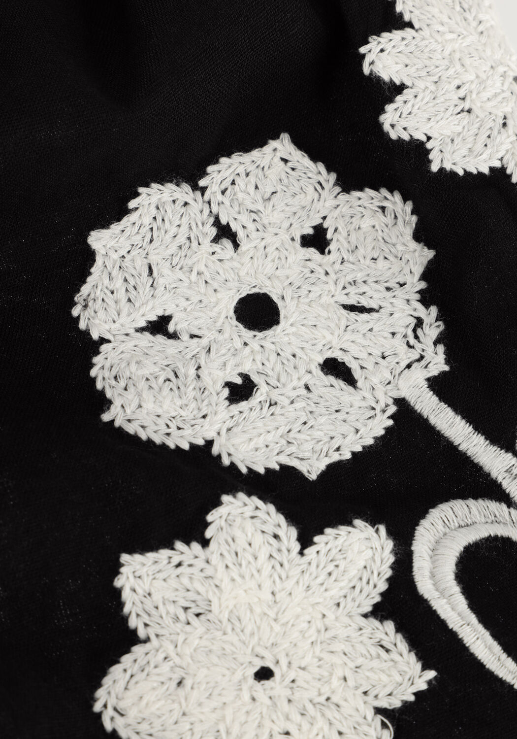 Zwarte SCOTCH & SODA Mini jurk MINI DRESS WITH SLEEVE EMBROIDERY - large