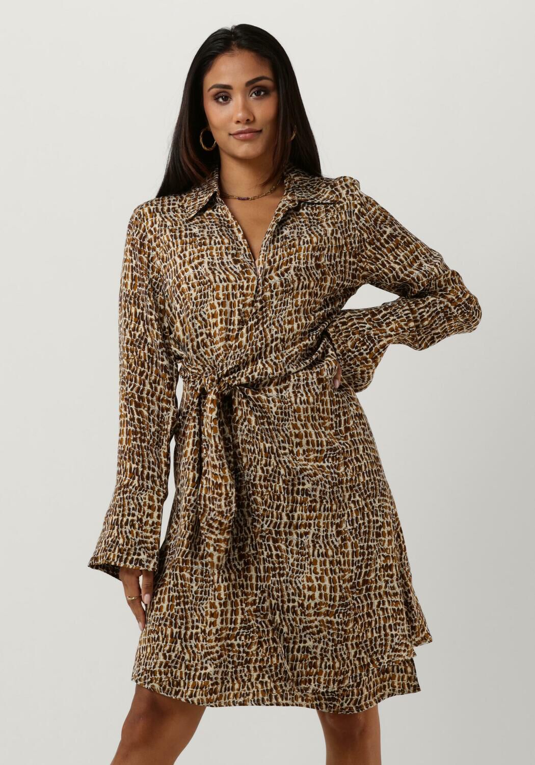 Bruine store blouse jurk