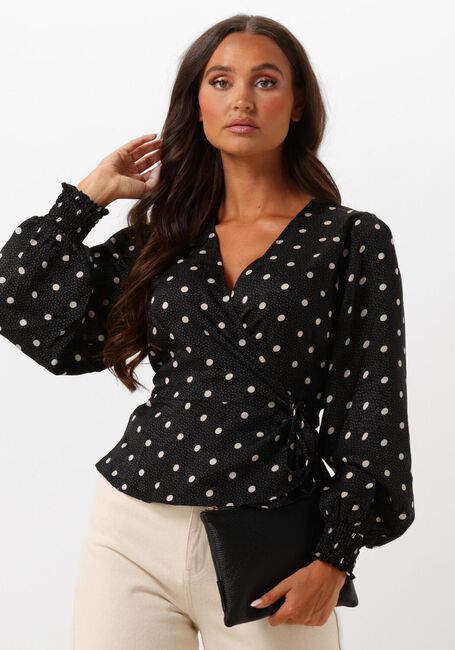 Zwarte NEO NOIR Blouses MERRY RETRO DOT BLOUSE - large