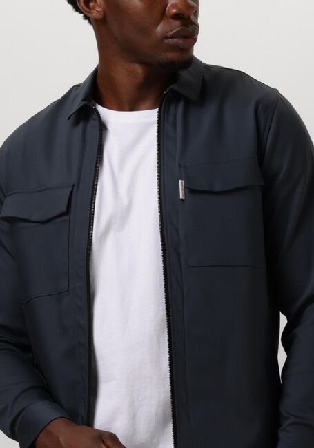 Blauwe CAST IRON Overshirt LONG SLEEVE SHIRT OVERSHIRT REGULAR FIT - large