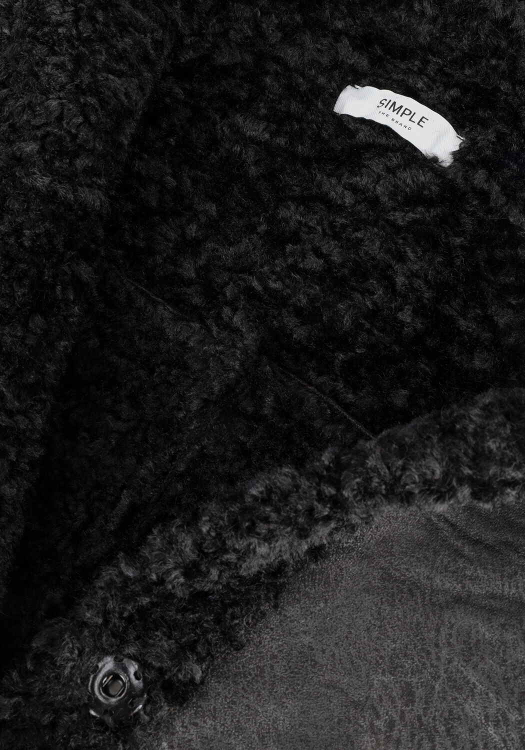 Zwarte SIMPLE Gilet SIMBA JER-SHERPA-22-3 - large