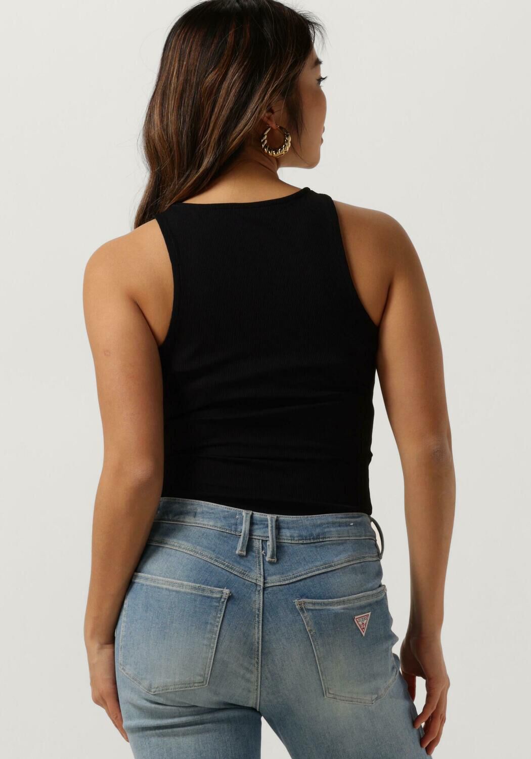 GUESS Dames Tops & T-shirts Sl Round Neck Gwendalina Top Zwart