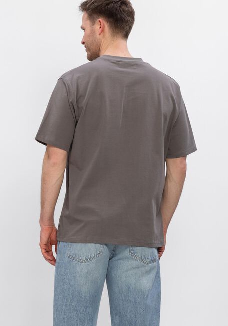 Donkergrijze WOODBIRD T-shirt WBBAINE BASE TEE - large
