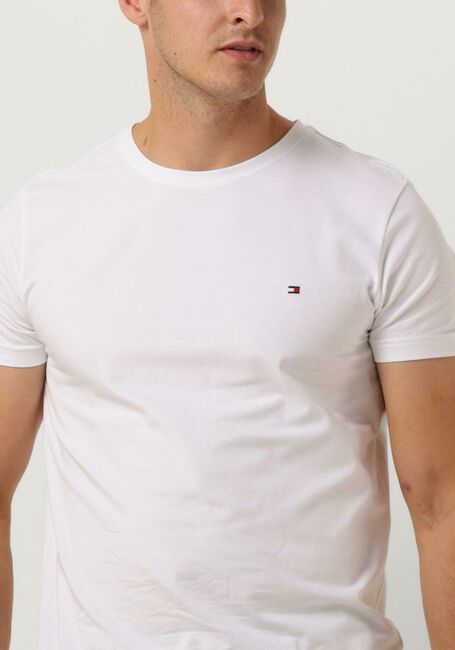 Witte TOMMY HILFIGER T-shirt CORE STRETCH SLIM C-NECK - large