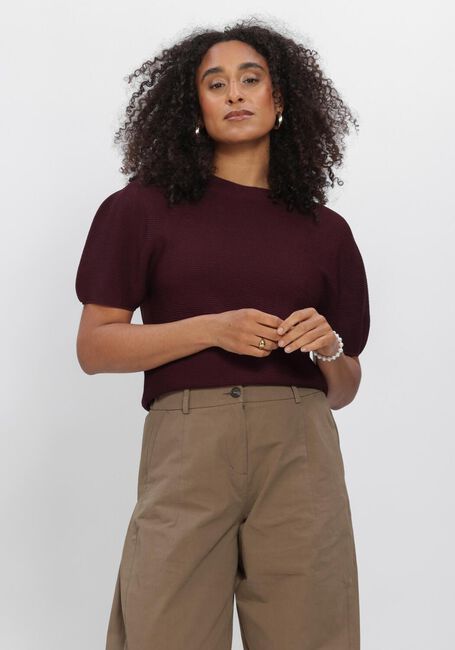 Bordeaux SUMMUM Top PUFF SLEEVE TOP TECH - large
