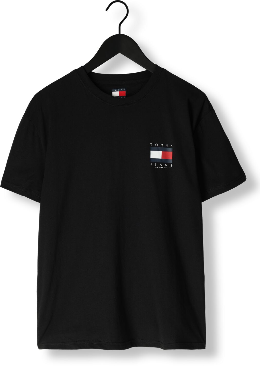 TOMMY JEANS Heren Polo's & T-shirts Tjm Reg Flag Graph Bckorint T Ext Zwart