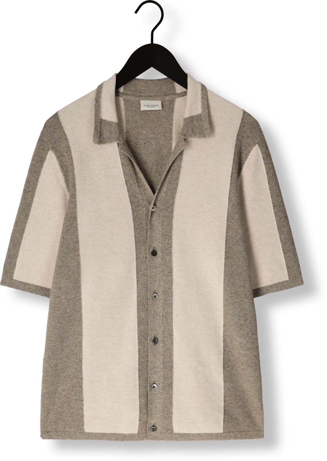 PROFUOMO Heren Polo's & T-shirts Polo Camp Button Th Beige