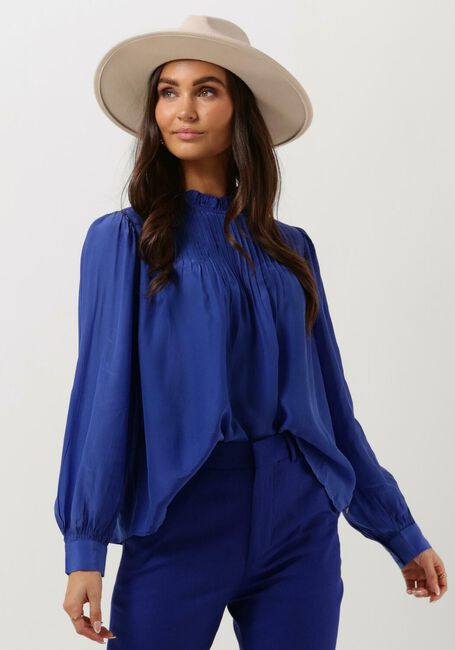 Blauwe SCOTCH & SODA Blouses PINTUCK BLOUSE WITH RUFFLE COLLAR - large