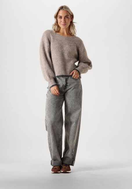 Grijze CO'COUTURE Trui CORALIECC BOW LS RIB KNIT - large