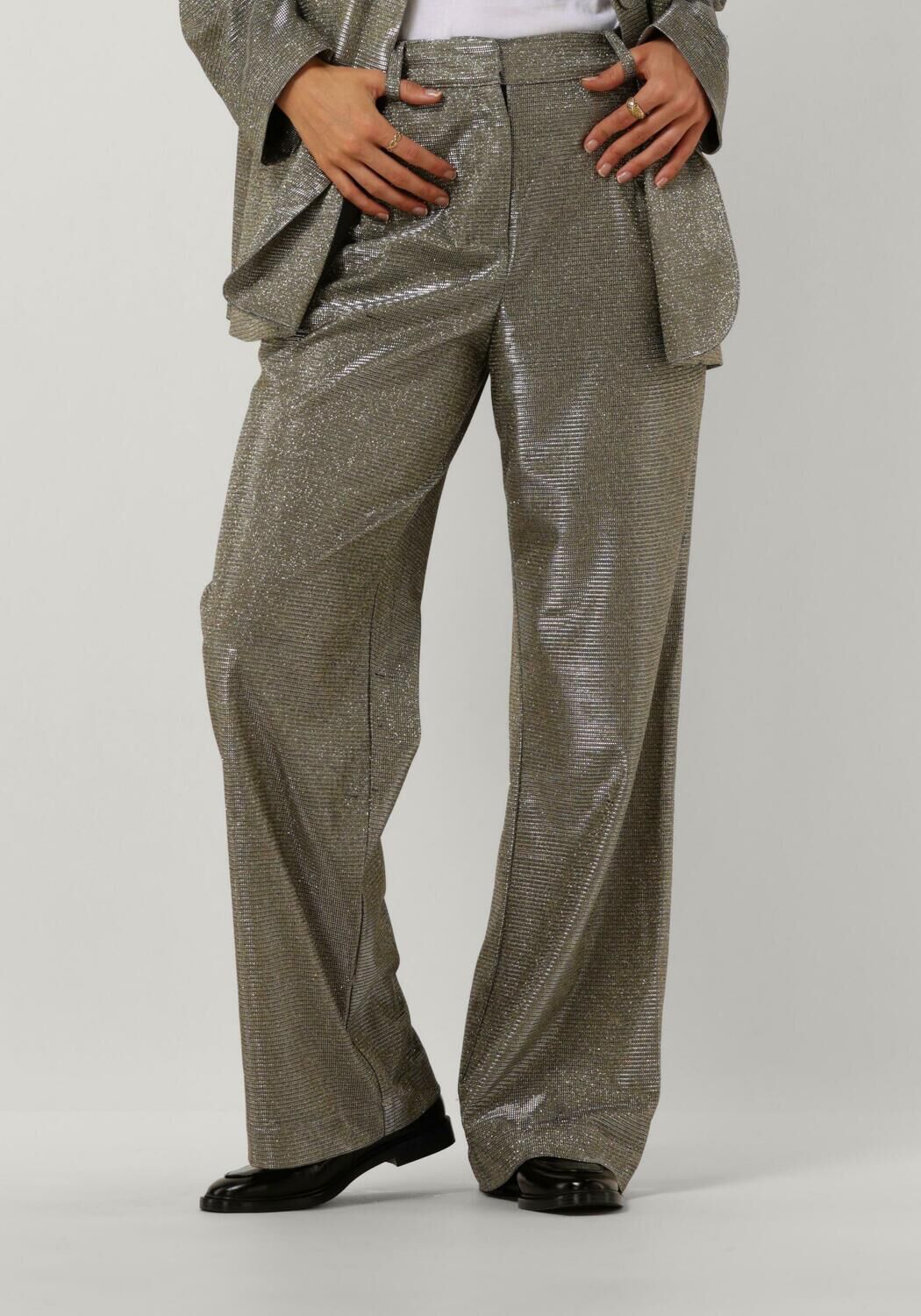 Y.A.S. Dames Broeken Yasstyles Hw Wide Pant Goud