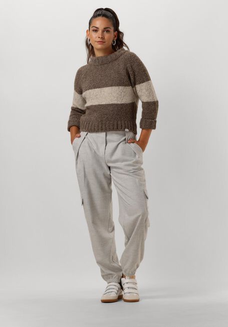 Bruine PENN & INK Trui 225 JUMPER STRIPE - large