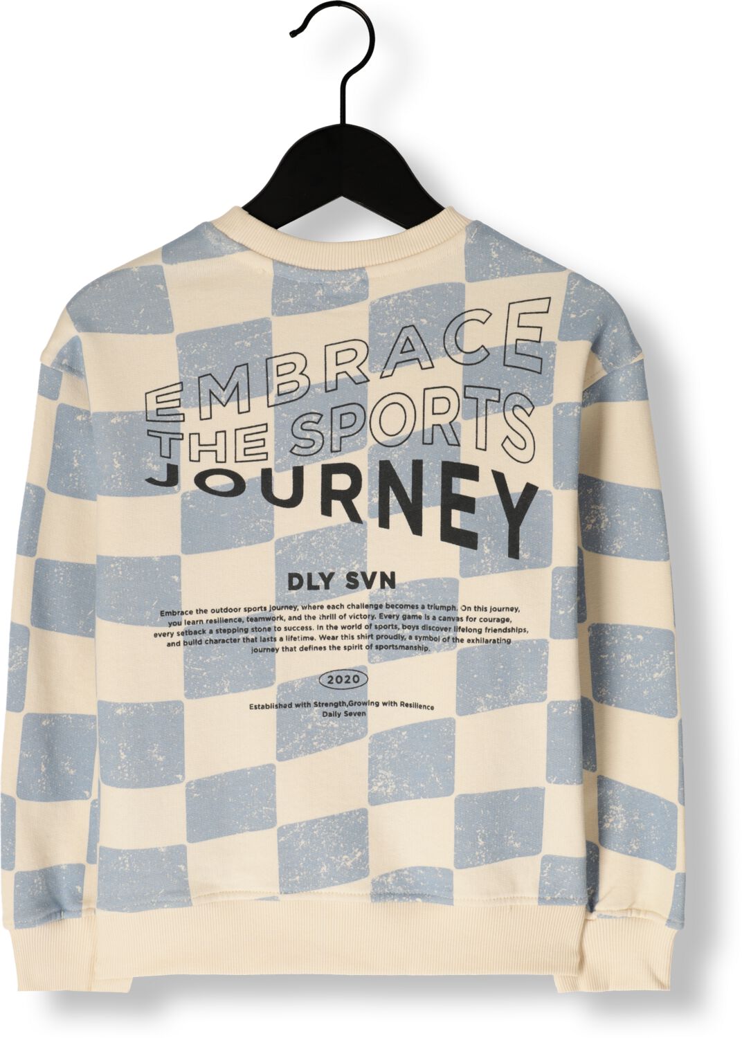 DAILY7 Jongens Truien & Vesten Oversized Sweater Check Print Ecru