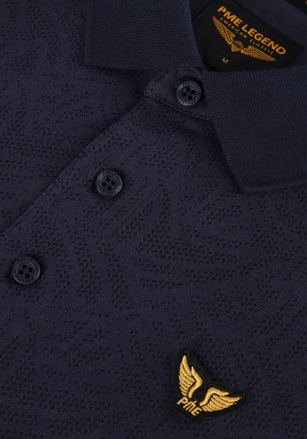 Blauwe PME LEGEND Polo SHORT SLEEVE POLO JACQUARD JERSEY - large