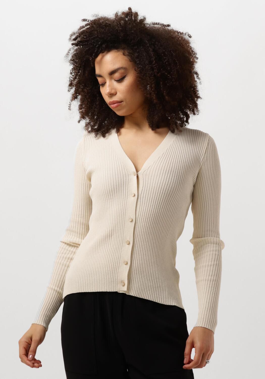 BRUUNS BAZAAR Dames Truien & Vesten Gallberry Carica Knit Cardigan Creme