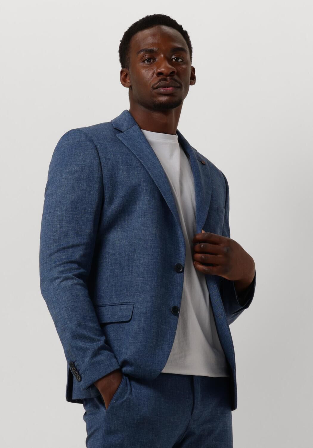 Zuitable Navy Blauwe Casual Blazer Blue Heren